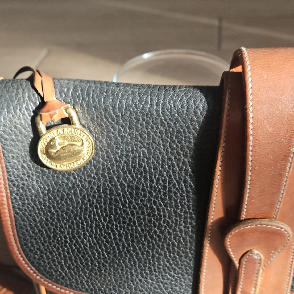 Dooney & Bourke Black and Brown Leather Bag - Picture 3 of 4